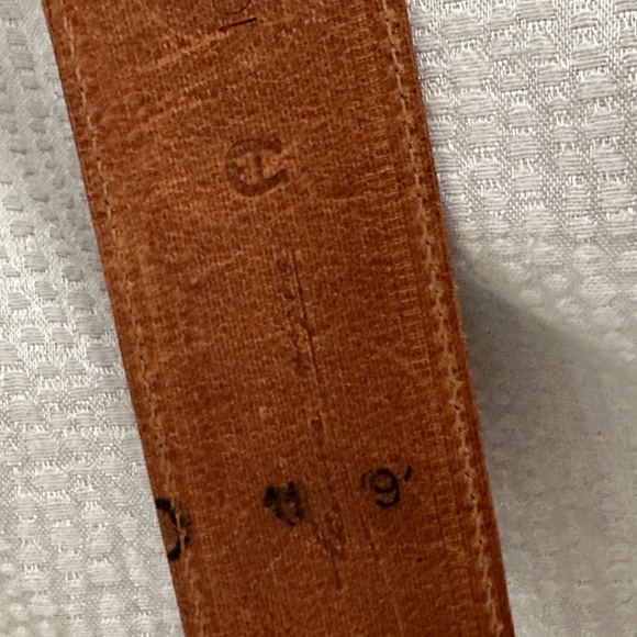 Vintage , Etienne Aigner, women’s wide tan leather belt, size M main image 5